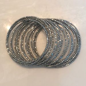Stella &Dot silver coil bracelet